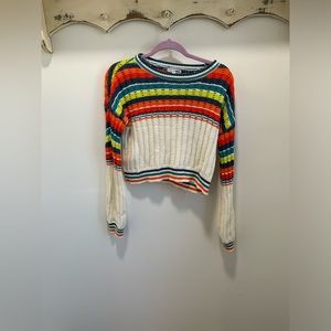 Fashion Nova Multicolor Crop Sweater Top
